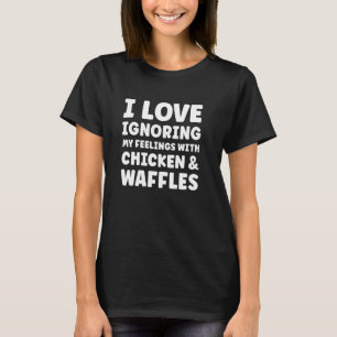 T-shirt Poulet et gaufres pour femmes hommes drôle poulet