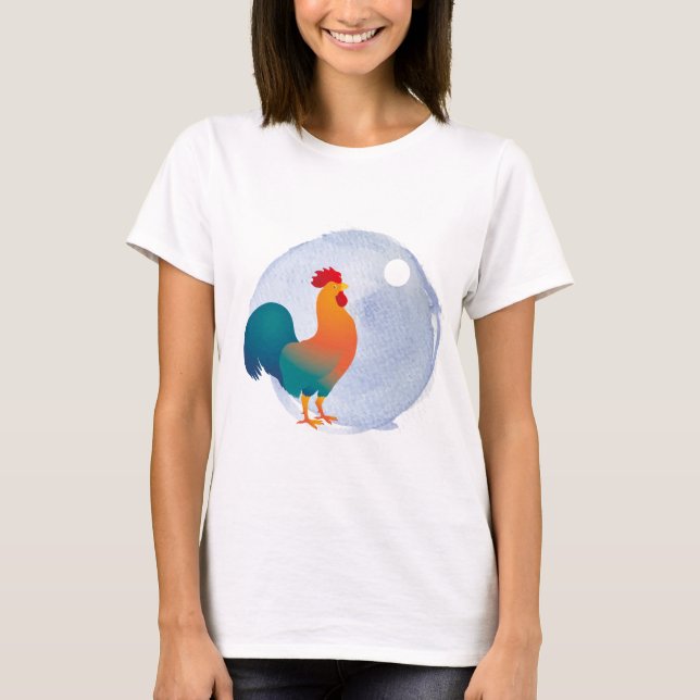 T-shirt Poulet et soleil (Devant)