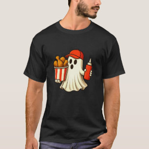 T-shirt Poulet frit Halloween Fantôme Foodie Halloween Del