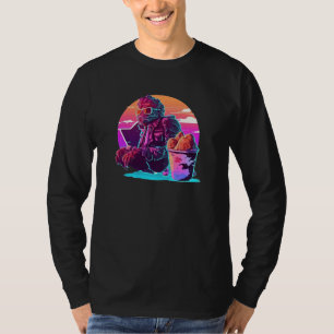 T-shirt Poulet Frit Synthwave 80s Esthétique Rétrowave