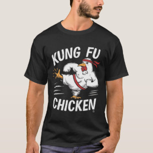 T-shirt Poulet Kung Fu Karaté Drôle Poule Femmes Hommes Ch
