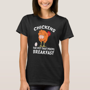 T-shirt Poulet L'Animal Qui Poops Petit-Déjeuner Poulet