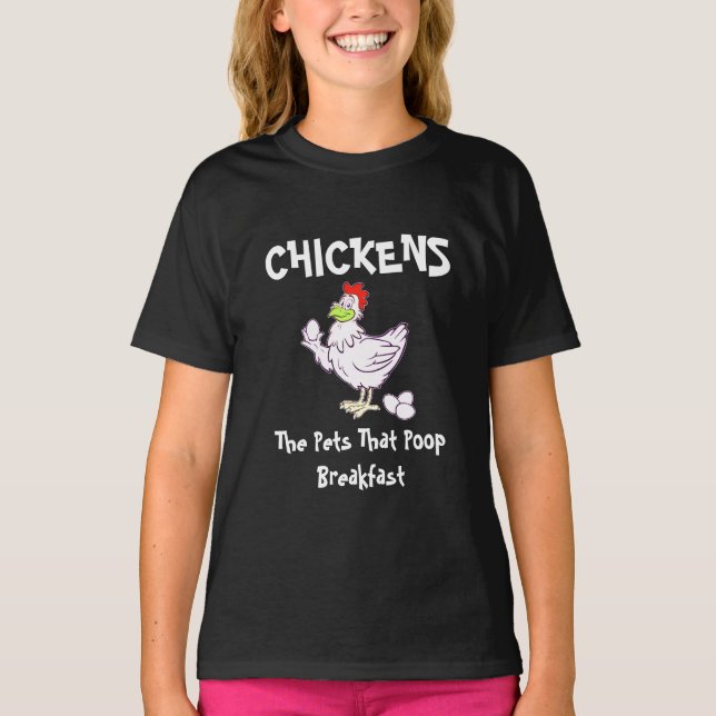 T-shirt Poulet Les Animaux Qui Poop Breakfast (Devant)