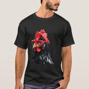 T-shirt Poulet lunettes mignon maman drôle fête des mères
