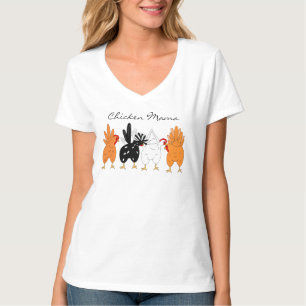 T-shirt Poulet maman Fronts de poulet et sacs de poulet