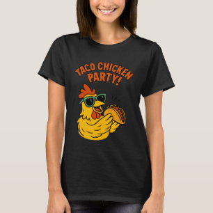 T-shirt Poulet mangeant un taco drôle de citations d'anima