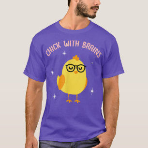 T-shirt Poulet mignon avec des cerveaux Citation drôle de