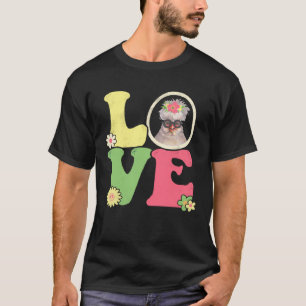 T-shirt Poulet Mignon Signe de Paix Amour 60s 70s Groovy H