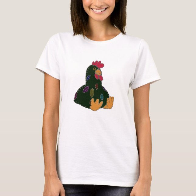 T-shirt Poulet noir (Devant)