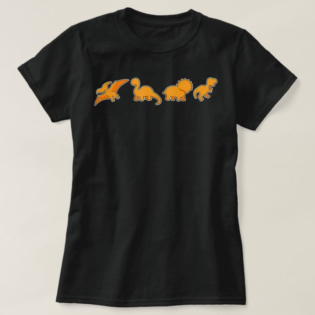 T-shirt Poulet Nugget Dino Nuggies Fans Restauration rapid (Design devant)