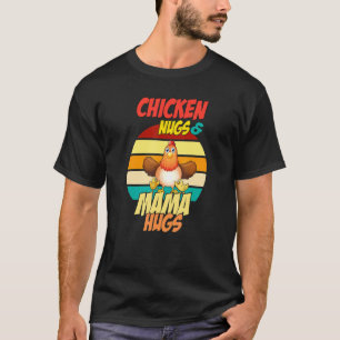 T-shirt Poulet Nugs et Mama Hugs Nugs et Kisses Nugget