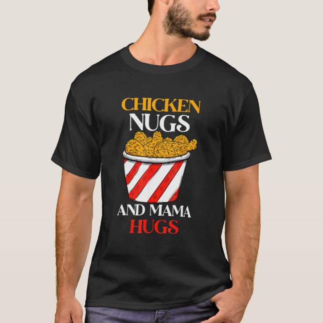 T-shirt Poulet Nugs & Mama Hugues, Nugs Et Baisers, Nugget (Devant)