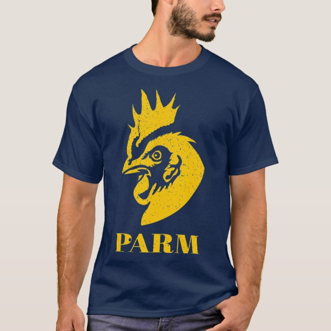T-shirt Poulet Parme Viande Amateurs Tey Drôle De La Ferme (Devant)