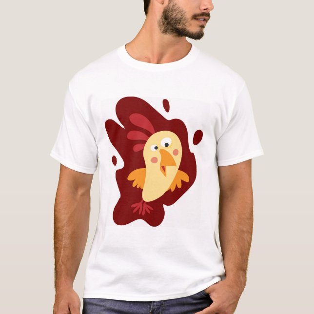 T-shirt Poulet peu (Devant)