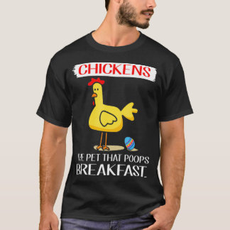 T-shirt Poulet Poops Petit-Déjeuner Oeufs Bon jardin 