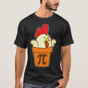 T-shirt Poulet Pot Pi Geek Pie Mathématiques Pun amusant