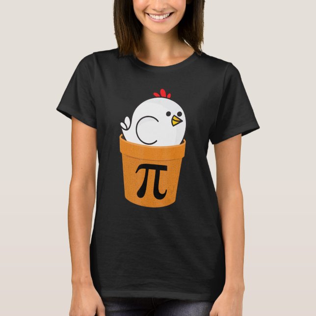 T-shirt Poulet Pot Pi  Journee drôle de maths  2 (Devant)