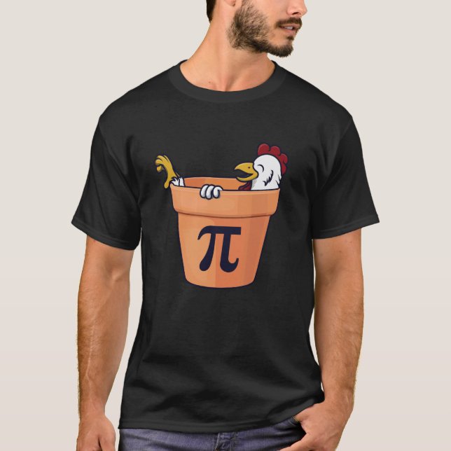 T-shirt Poulet Pot Pie Drôle Math Nerd Pi (Devant)