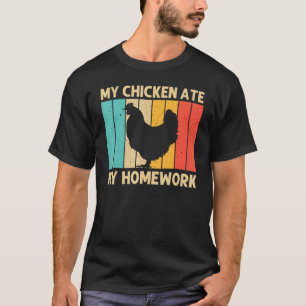 T-shirt Poulet Pour Enfants Garçons Fermier Poulet Ferme H
