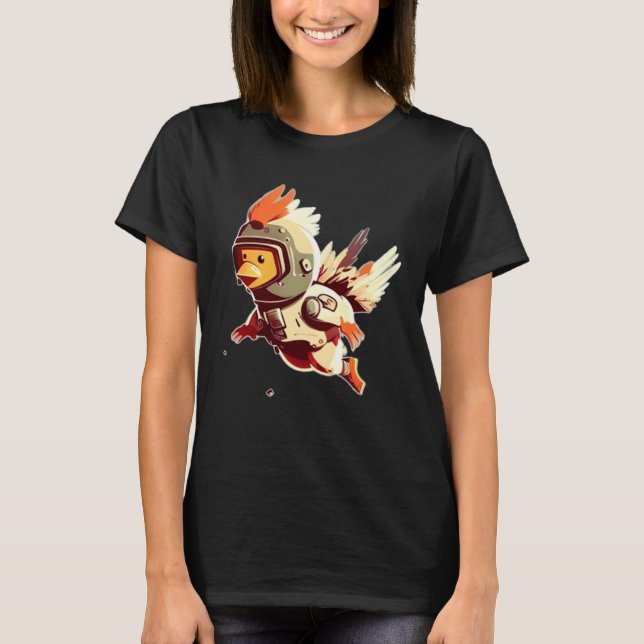 T-shirt Poulet spatial (Devant)