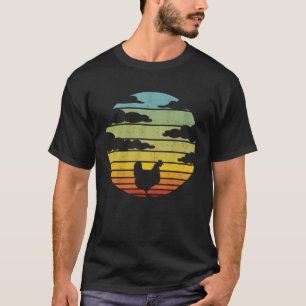 T-shirt Poulet Sunset Vintage Animal de Ferme