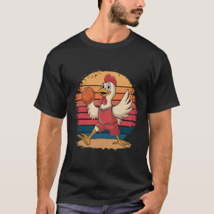T-shirt Poulet Vintage Jouant Sketll Amoureux de Poulet Sk
