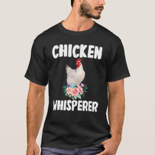 T-shirt Poulet Whisperer mignon Poulet Floral Flower