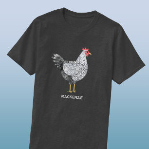 T-shirt Poulet Wyandotte aquarelle personnalisé amusant