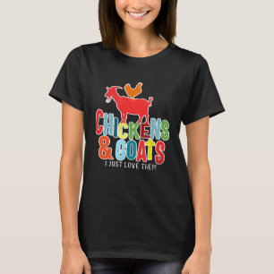 T-shirt Poulets Chèvres Je Les Aime Chèvres Mignonnes Chèv