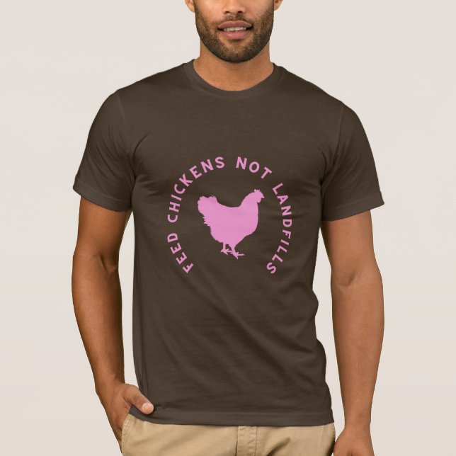 T-shirt poulets d'alimentation douce non décharges (Devant)