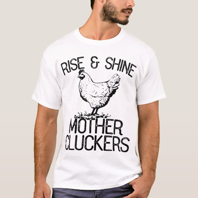 T-shirt Poulets de Cluckers de mère de hausse et d'éclat (Devant)