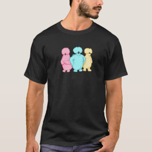 T-shirt Poulets Sassy Silkie Trois couleurs pastel