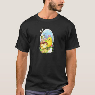 T-shirt Poulettes Vintage Frappent Pour Paysans Amis Des P