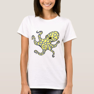 T-shirt Poulpe bagué bleu