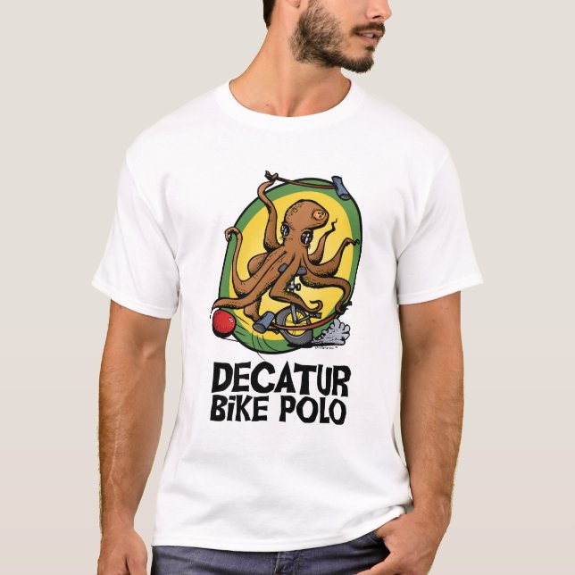 T-shirt Poulpe de polo de vélo de Decatur (Devant)