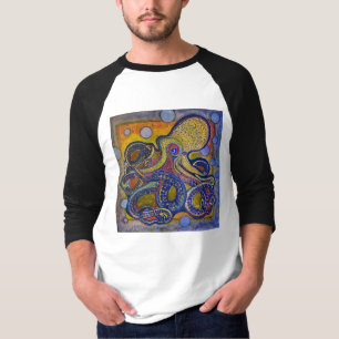 T-shirt Poulpe d'école psychédélique et vieille