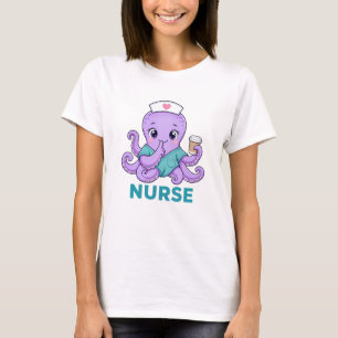 T-shirt Poulpe Infirmière Mignonne