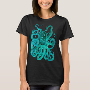 T-shirt Poulpe Turquoise Trop