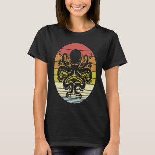 T-shirt Poulpe Vintage Kraken Océan Céphalopode Mer Rétro 