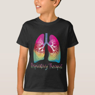 T-shirt Poumons colorés du thérapeute respiratoire