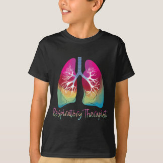 T-shirt Poumons colorés du thérapeute respiratoire