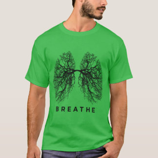T-shirt Poumons de Breatheree Nature Respirez simplement Y