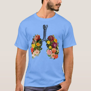 T-shirt Poumons de fleurs printanières respirantes par Tob