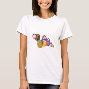 T-shirt Poupée de Matryoshka - motif niché russe de