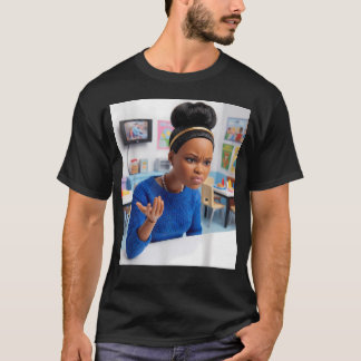T-shirt Poupée noire visage dégoûté mème drôle génération