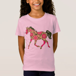 T-Shirt Poupée pour bébés de Floral Horse Girls