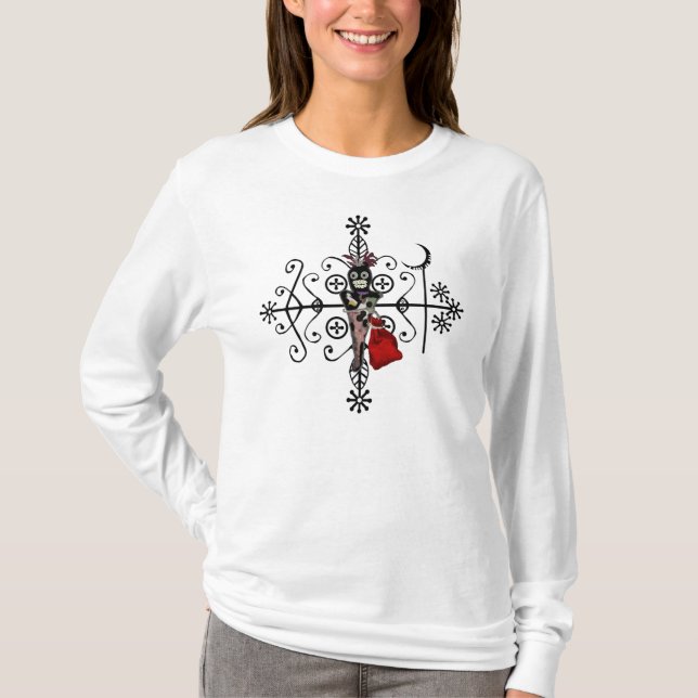 T-shirt Poupée Veve de vaudou de Legba de papa (Devant)