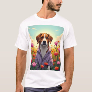 T-shirt Poupée violette en fleur