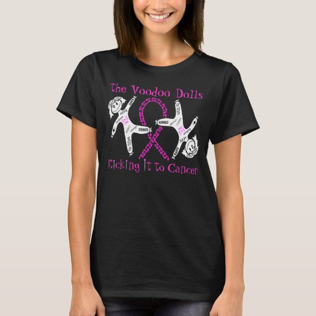 T-shirt poupées de vaudou le collant au cancer (Devant)