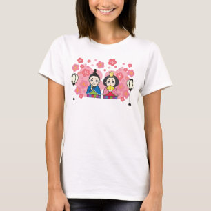 T-shirt Poupées Hina Matsuri Cerisiers en Fleurs